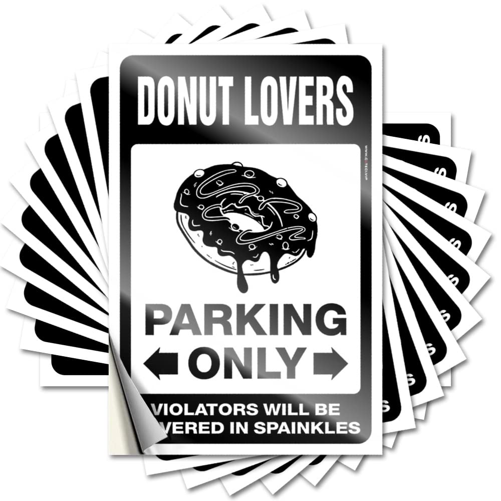 Personalized, Stickers Window Donut Lovers Parking Only | Halloween Small(12X18CM)
