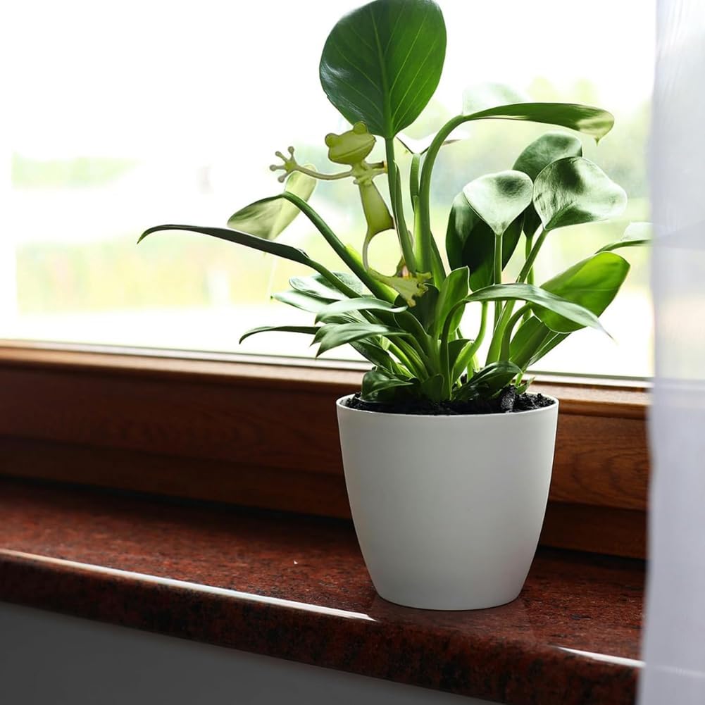 Set Di 6 Supporti Per Piante A Forma Di Rana: Regolabili, Riutilizzabili, Perfetti Per Rampicanti E Decorazione Vaso