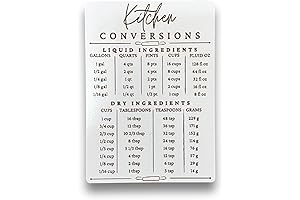 Kitchen Conversion Chart Refrigerator Magnet: Essential Cooking Reference