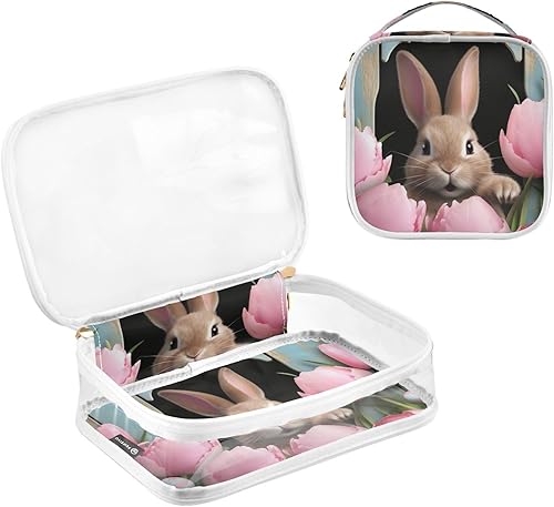 Miniatura 3 de Easter Bunny Rabbit Clear Toiletry Bag for Traveling,2 Pack Makeup Cosmetic Bag with Zipper,Travel Bag for Toiletries,Travel Essentials 21214643