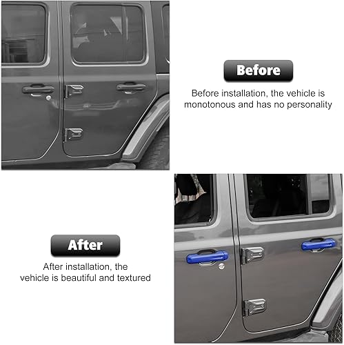 Miniatura 2 de RT-TCZ Cubierta para manija de puerta, cubierta para manija de puerta trasera, accesorios de decoración exterior para Jeep Wrangler JL JLU