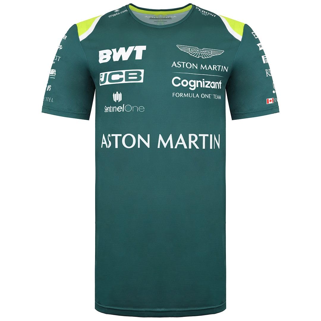 Aston Martin Cognizant F1 Official Team Round Neck Green Mens T-Shirt AMC21KTS37