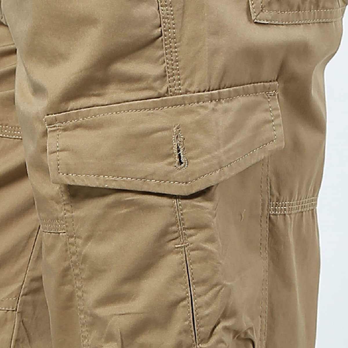 Aotoyou Shorts et Bermudas Cargo Homme 100% Coton Pantacourt Été Short Long Homme Taille Elastique avec Poches