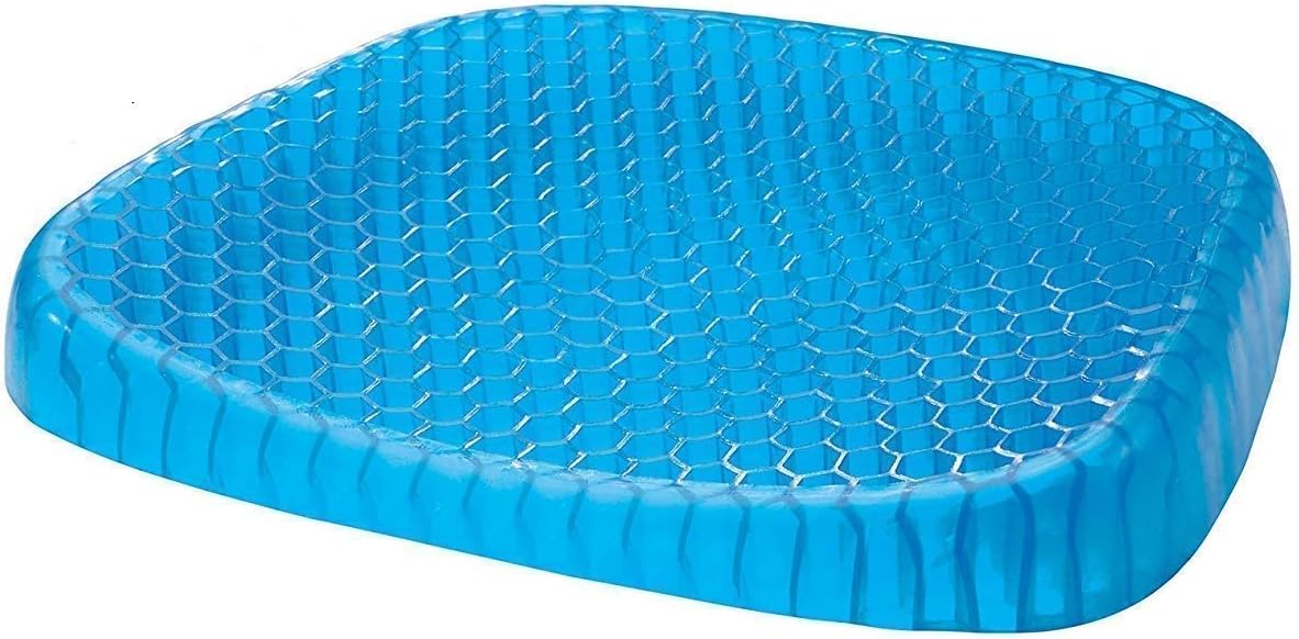 Cpixen Sitting Gel Flex Cushion Seat Sitter Flex Pillow Back Support Seat Cushion for Cars - Office Chairs - Pain & Sciatica Pain Breathable Gel Seat Cool Silicone