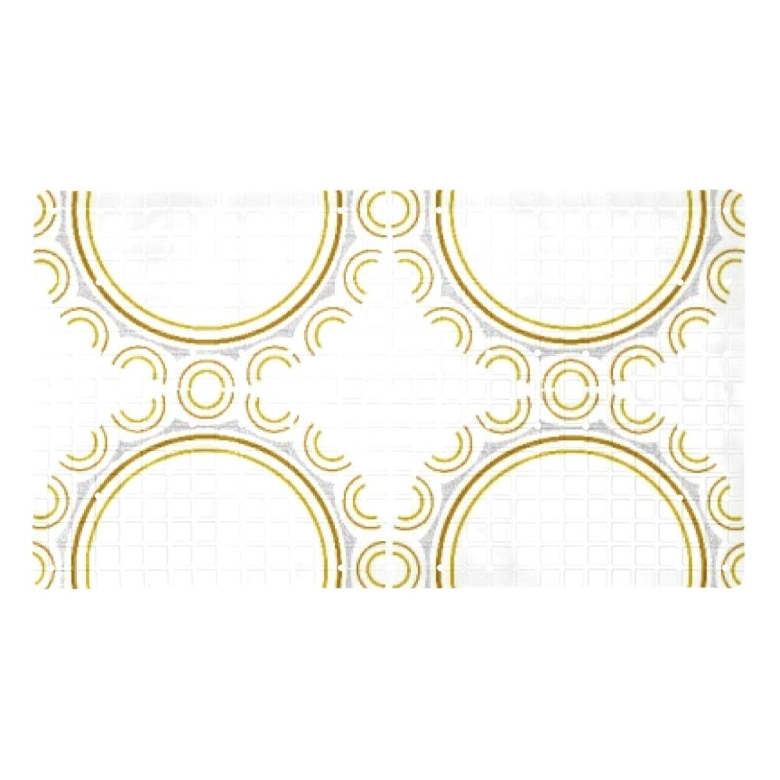 Tapis de baignoire antidérapant à ventouses et trous de drainage