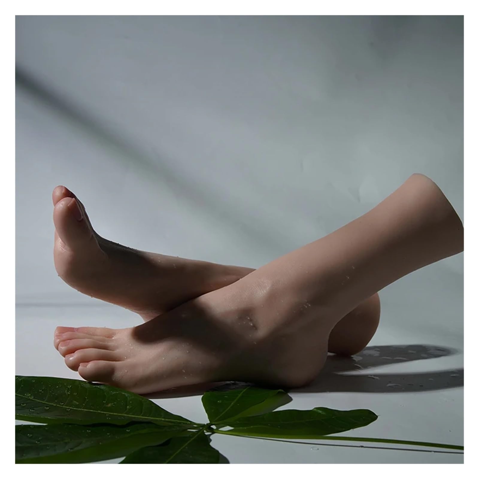 Żeński manekin Model stopy realistyczne silikonowe stopy Nail Practice Manicure Art fałszywy plastikowy fetysz stóp Life Size J3910(Toes bone,1 Pair foot)