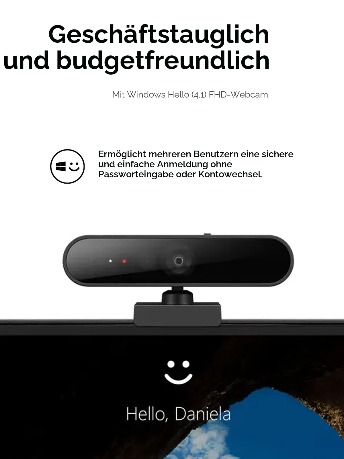 Lenovo Performance FHD Webcam - Webcam - schwenken/neigen