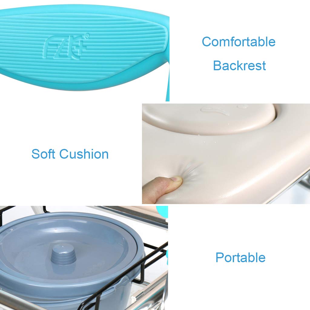Sedia da Toilette - Sedia da Comoda per WC o Doccia per Uso Pesante Sedia da vasino da Comodino per Adulti, Struttura di Sicurezza Medica Sedile WC per disabili Sedile WC Max. 150 kg