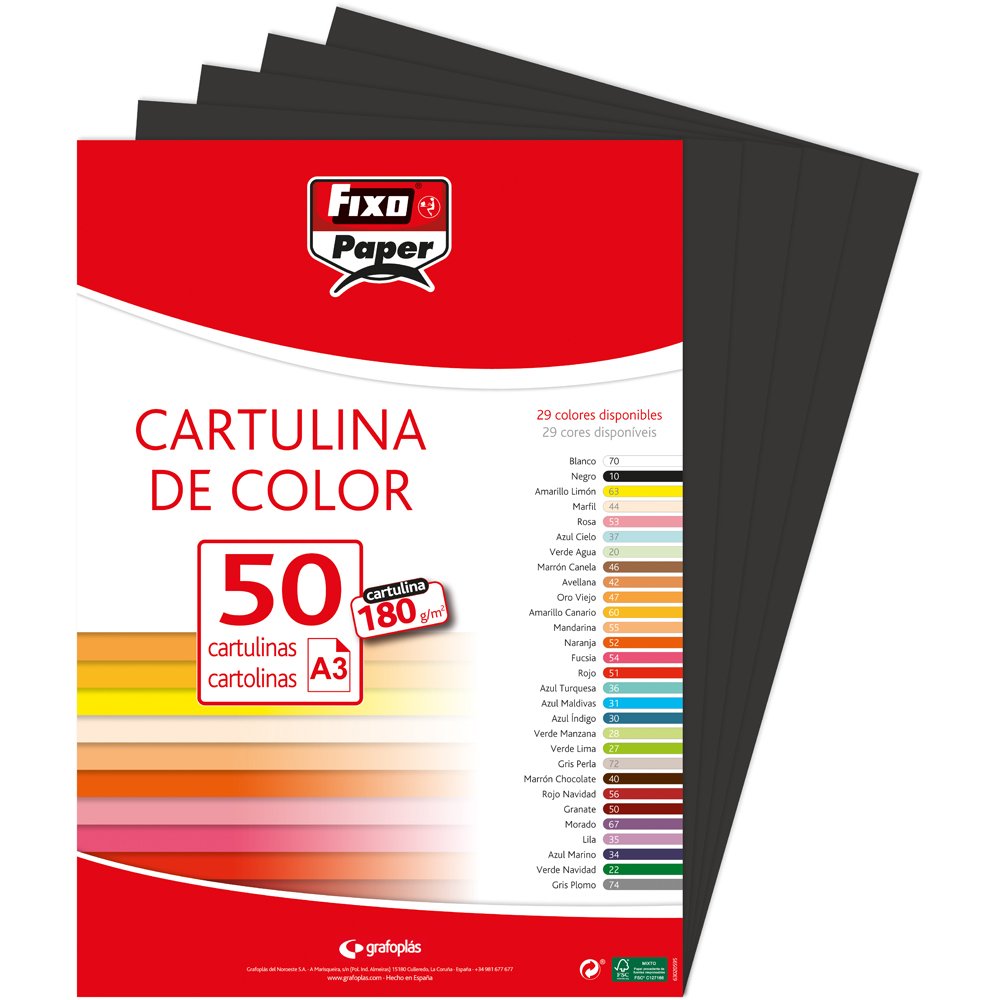 Fixo Paper 11110470 - Pack de 100 – Cartulina blanca A4, 180g — view 100