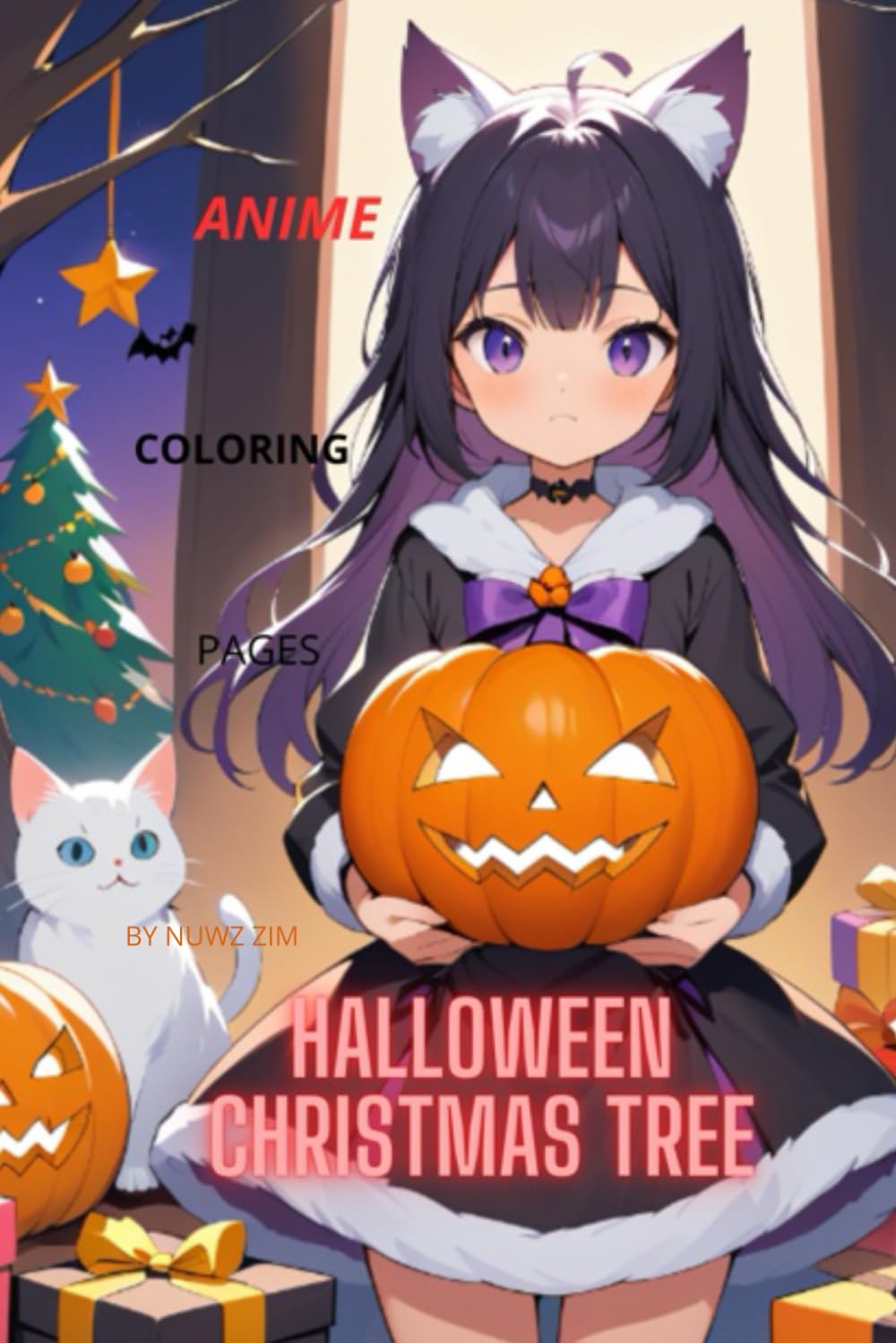 halloween christmas tree: coloring pages anime