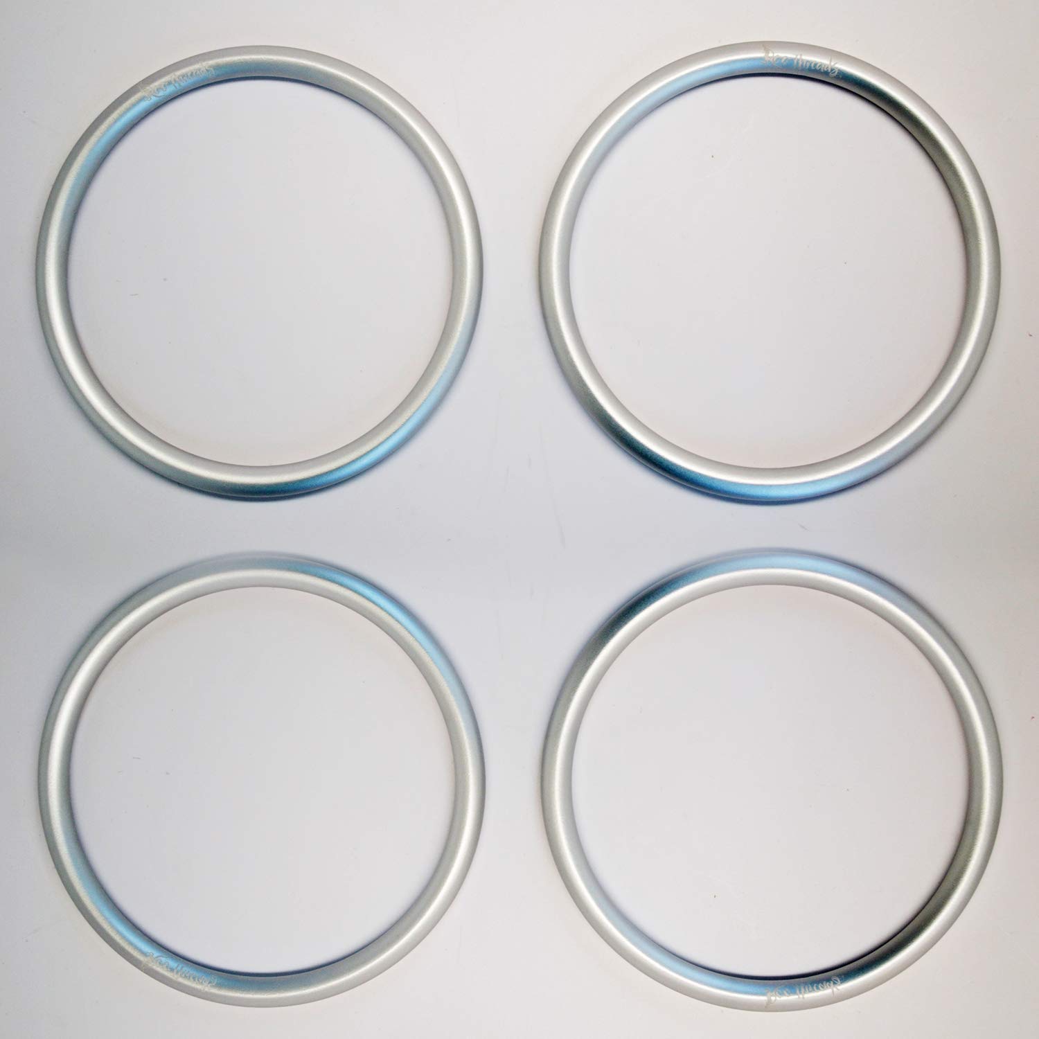 Aluminum Rings for Slings, Silver (2 Pair)