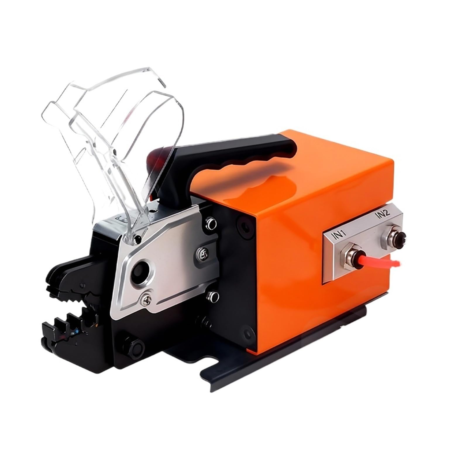 Jhxhfjxz Orange Am-10 1.3T Pneumatic Terminal Crimping Machine Cold Press Insulated Tube Terminal Crimper With Foot Touch Versitile(Model A)