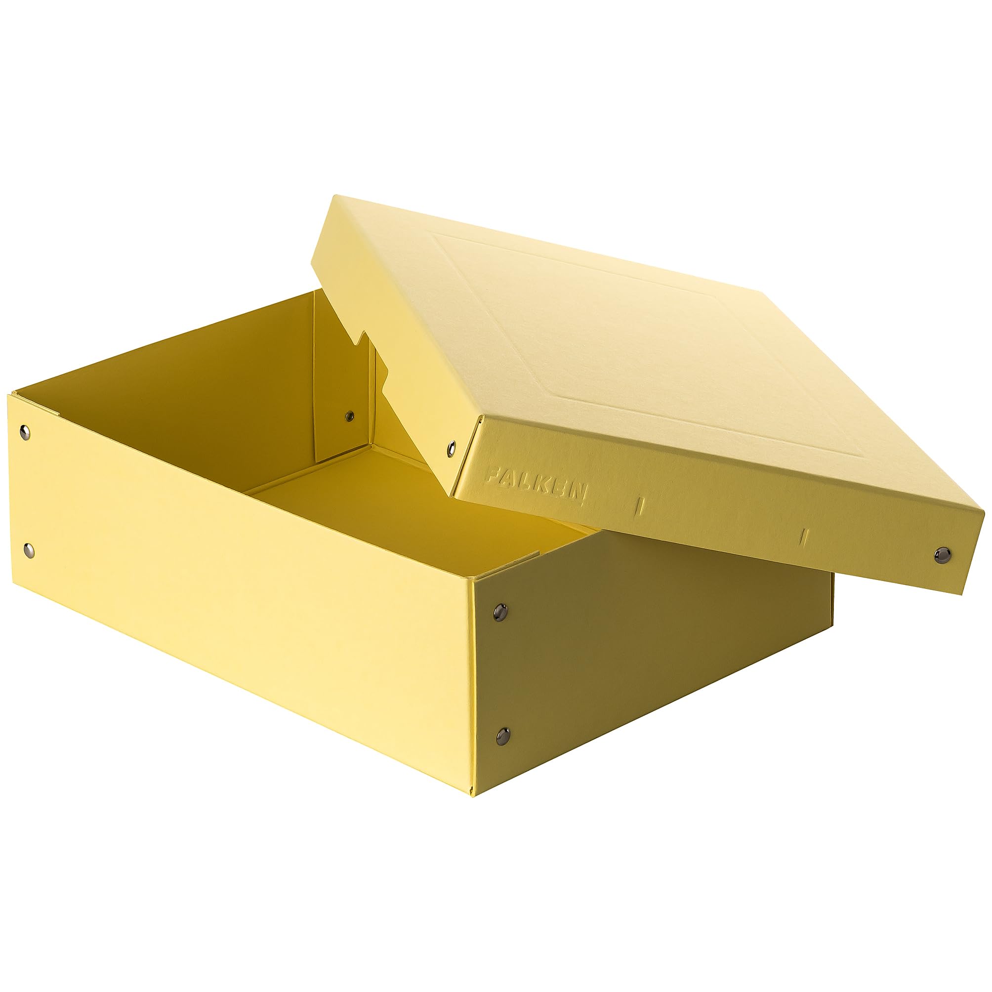Oryginalny Falken PureBox Pastel. Made in Germany. 100 mm wysokości DIN A4 1 sztuka losowy kolor. Pudełko do przechowywania z pokrywką ze stabilnego kartonu wegańskie pudełko prezentowe pudełko