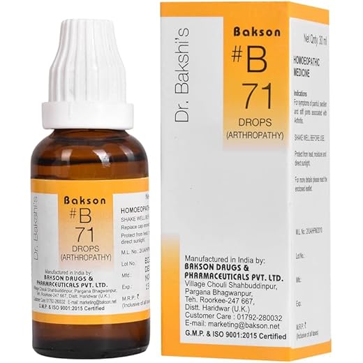 Baksons Arthropathy Relief 30ml