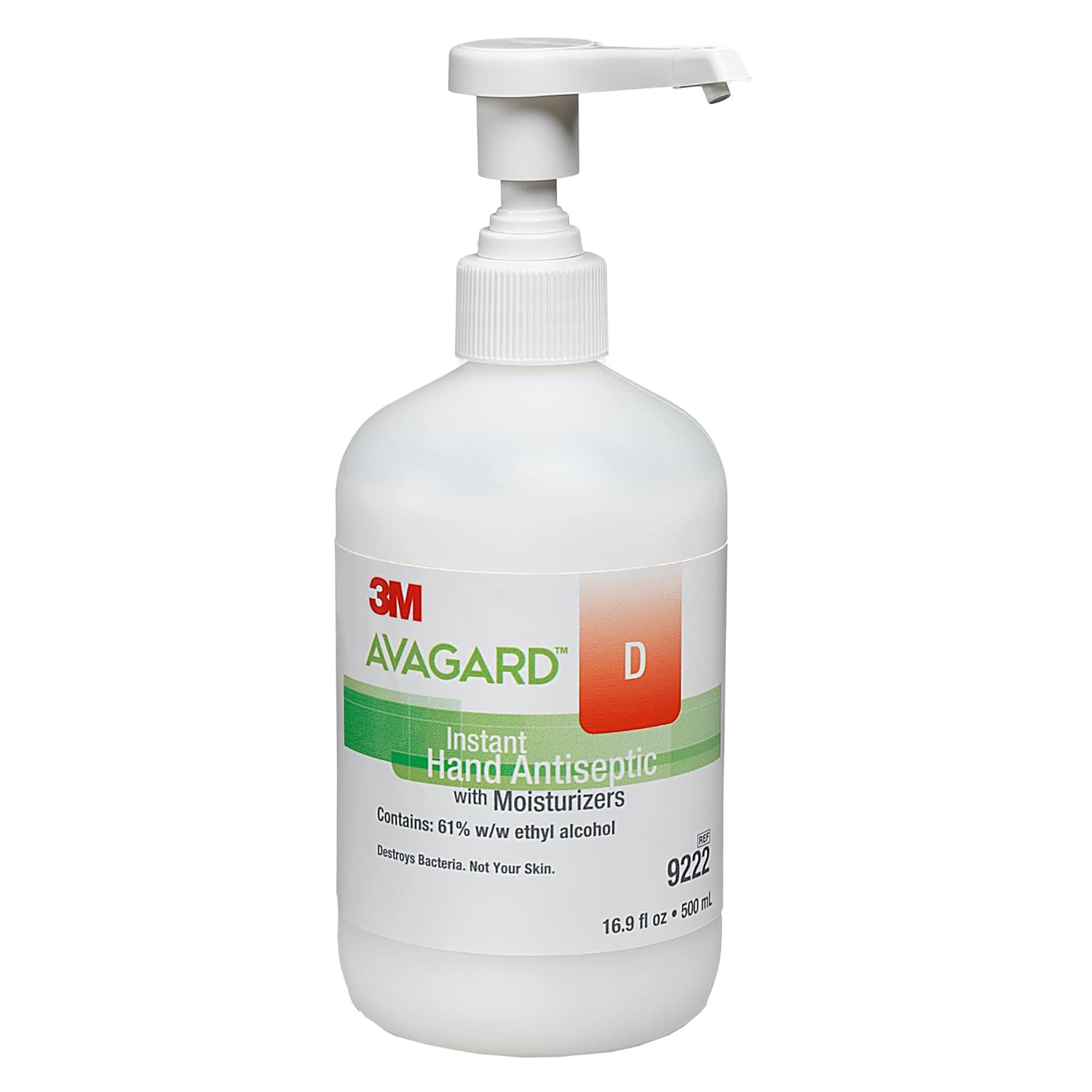 3M™ Avagard™ D Instant Hand Antiseptic with Moisturizers (61% w/w ethyl alcohol) 9222, 16 oz, 12/Case