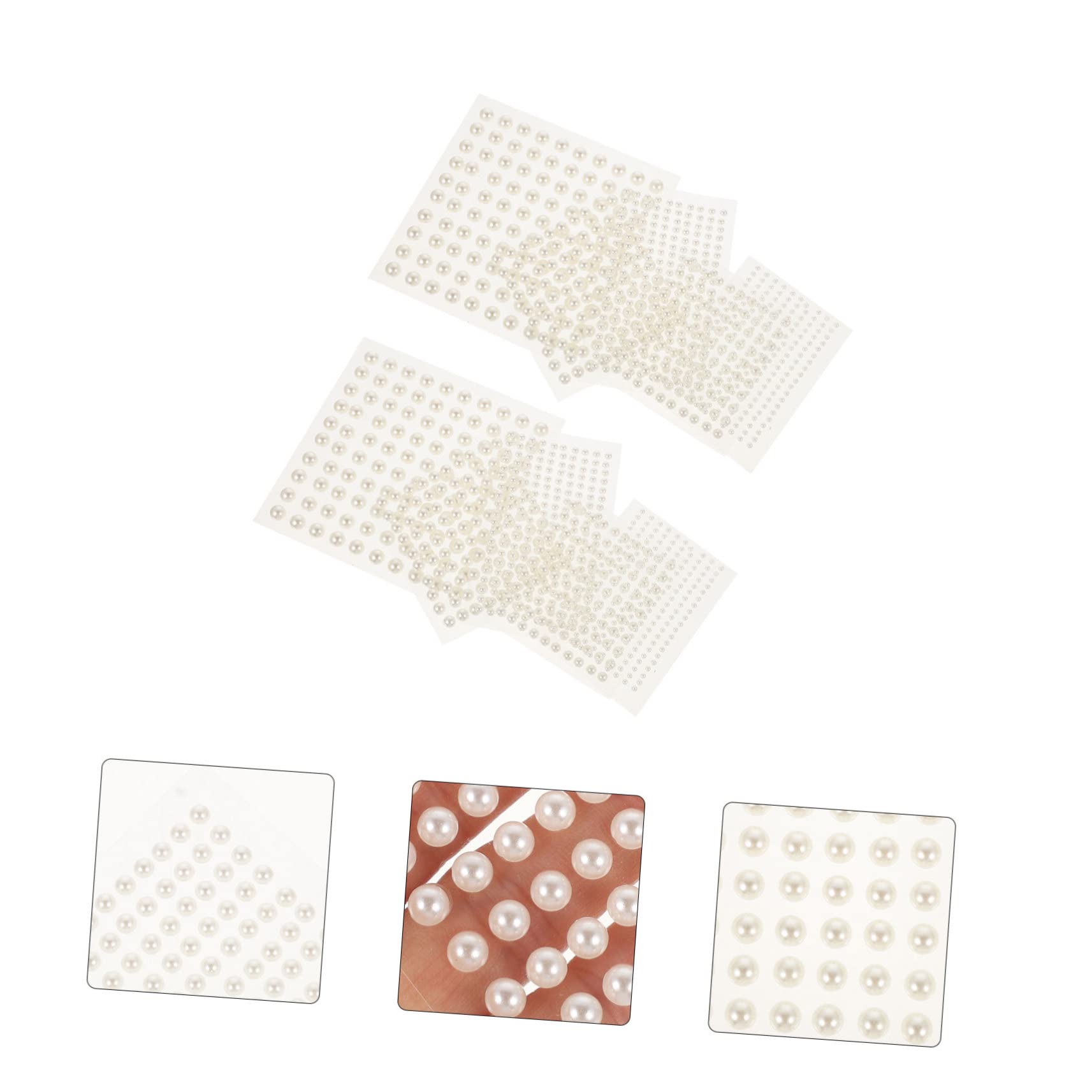 Healeved 40fogli Adesivi Perle Autoadesivi Per Unghie e Decorazioni Fai Te Varie Per Trucco e Artigianato Per Unghie Viso e Accessori Moda
