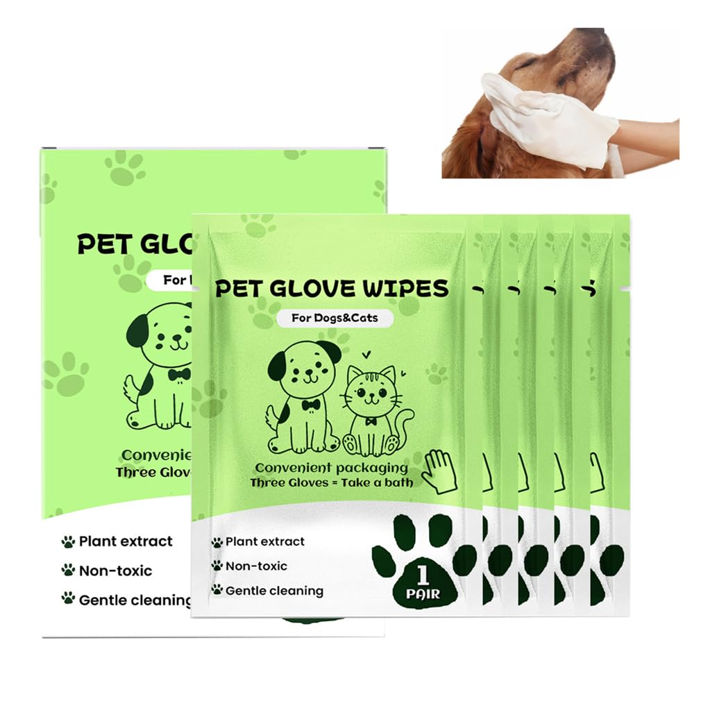 Gants nettoyants pour chiens pour le visage et les pattes après la balade