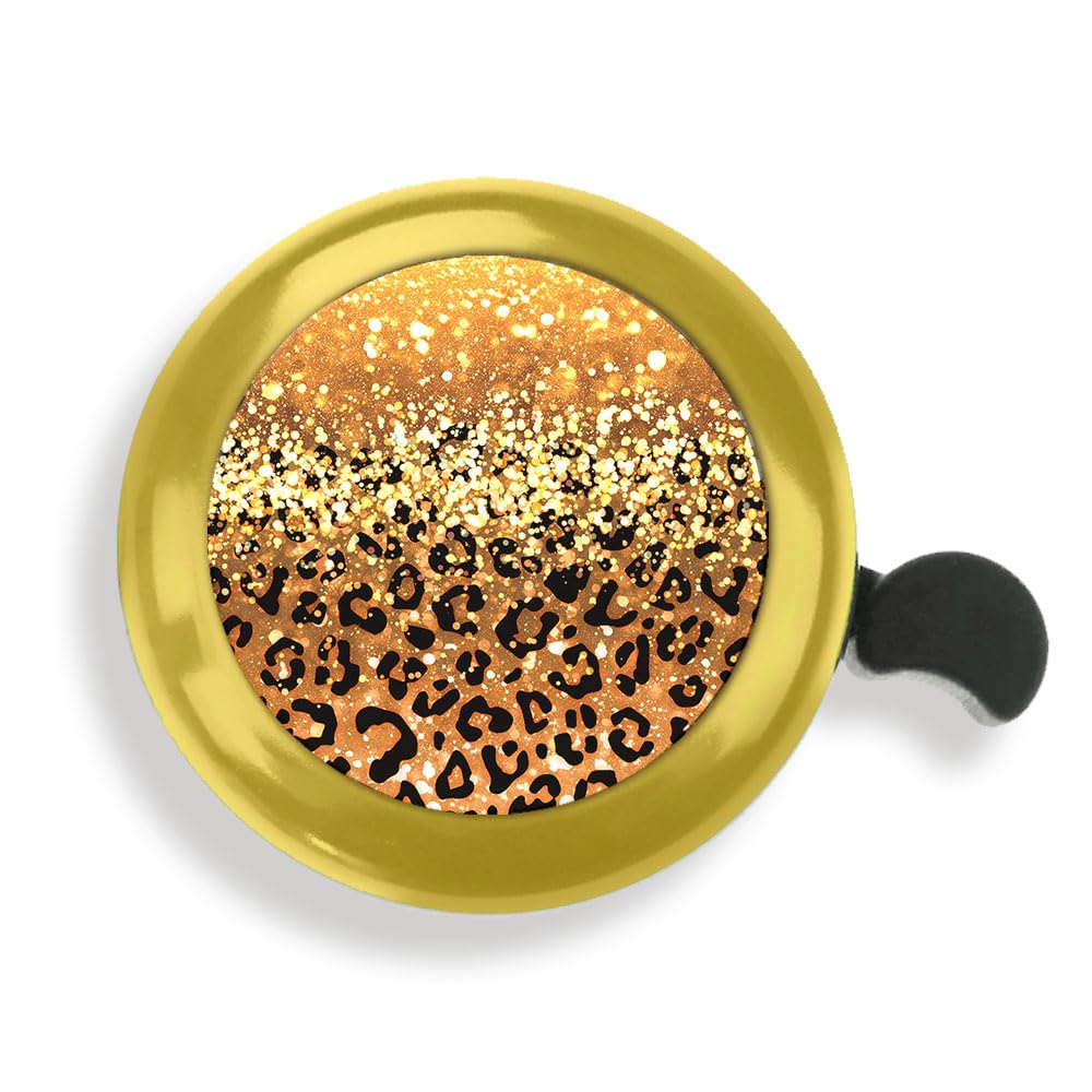 WIRESTER Gold Aluminum Round Bike Bell, Classic Ring Bicycle Bell, Bike Accessories Bell Ring for Adults Kids Girls Boys