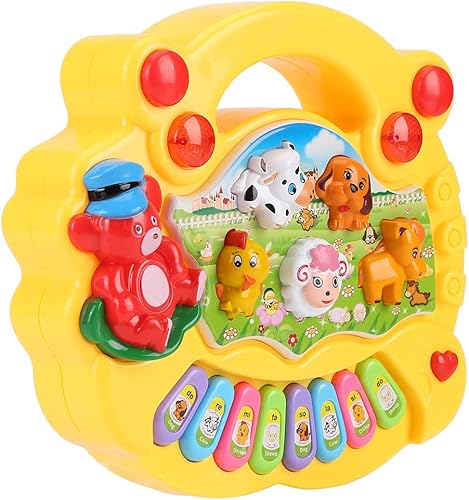 Miniatura 5 de Piano educativo musical, piano de granja de animales para niños mayores de 3 años - Teclas de sonido interactivas y conversión de 4 modos - Amigo