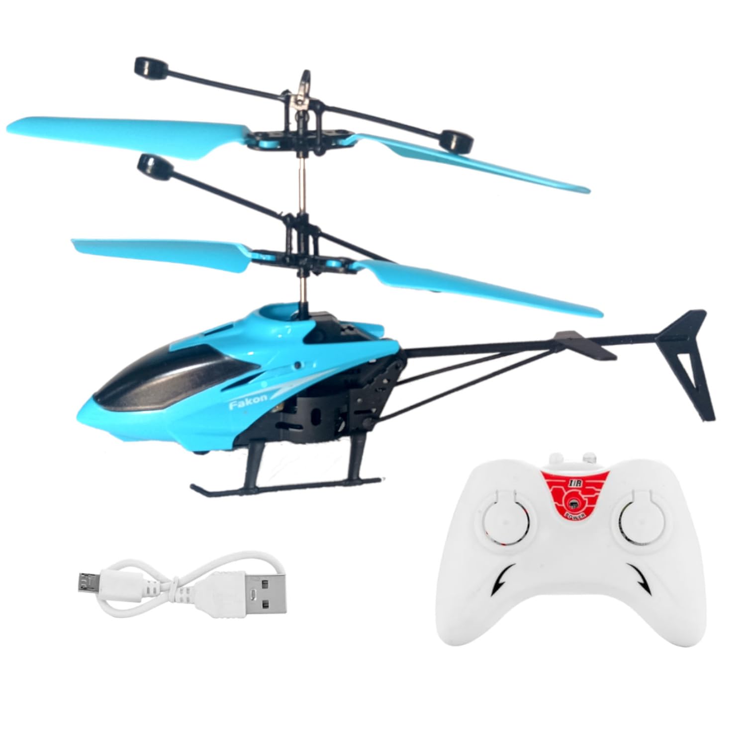 Adult Remote-Controlled Helicopter, Dual-Mode Control, Indoor And Outdoor Flight, Led Lights, Voltage Protection System, Toy Helicopter (Biue),Green
