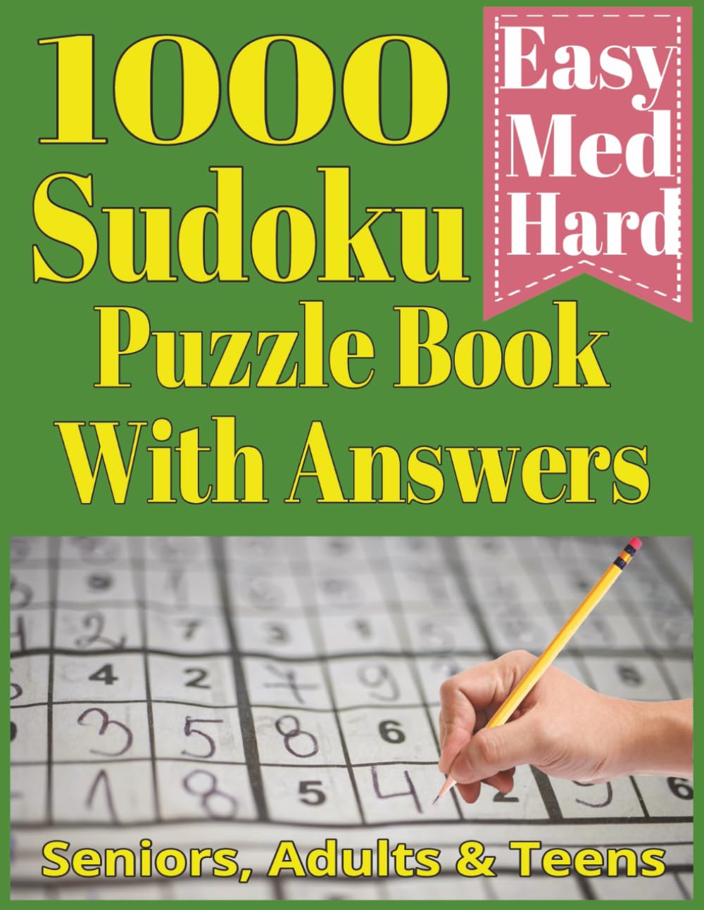 1000 Sudoku Book Puzzle With Answers: Sudoku Puzzles for Adults, Seniors & teens |3 Levels of Difficulty | 1000 Puzzles & Solutions, Easy to Hard | ... | gift for vacations, holiday or relaxation