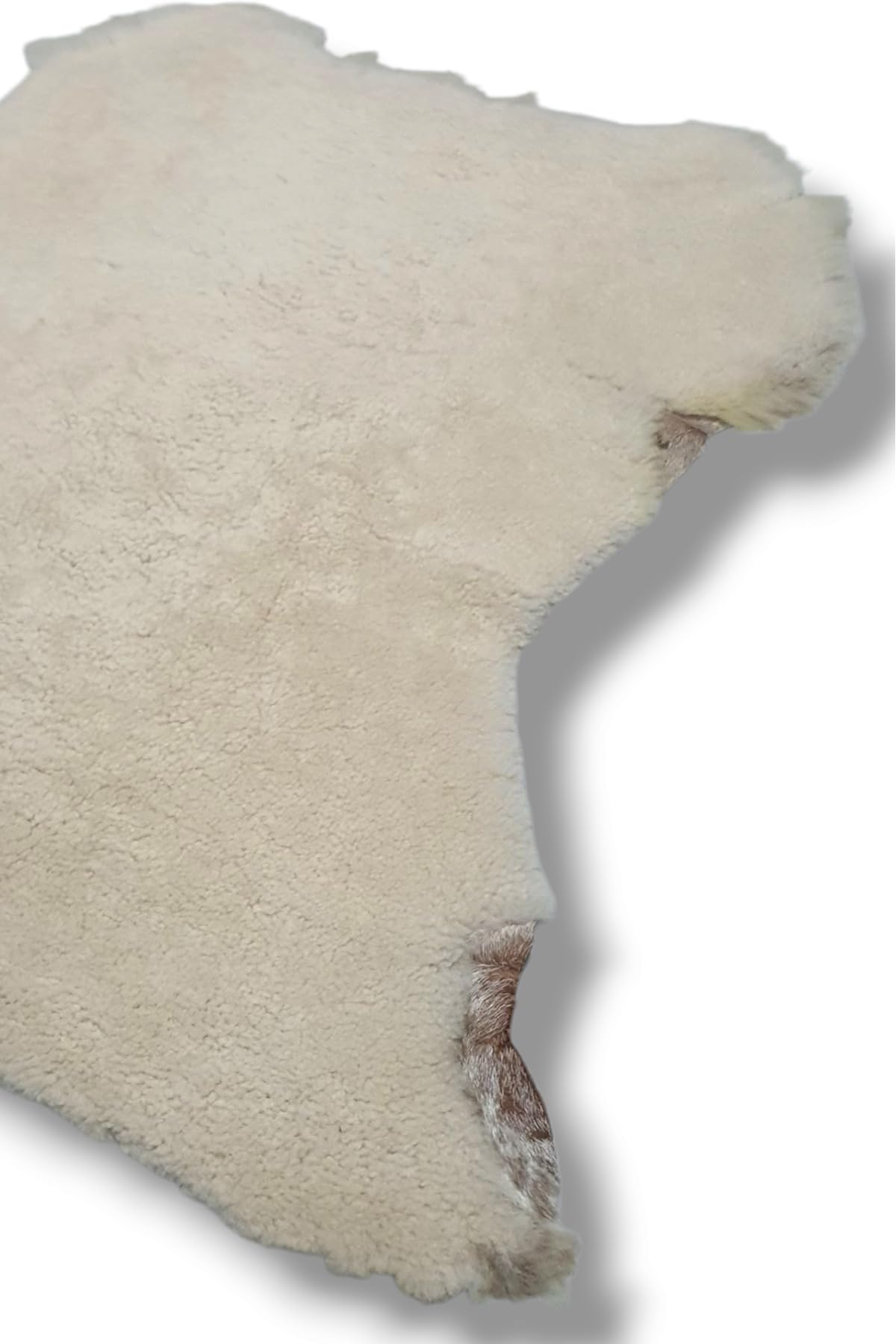 SODEF Tapis en Peau de Mouton Véritable 72x81cm, Soie Douce et Brillante, Cuir de Vache, Fait Main, Style Ethnique, Antidérapant, Multicolore
