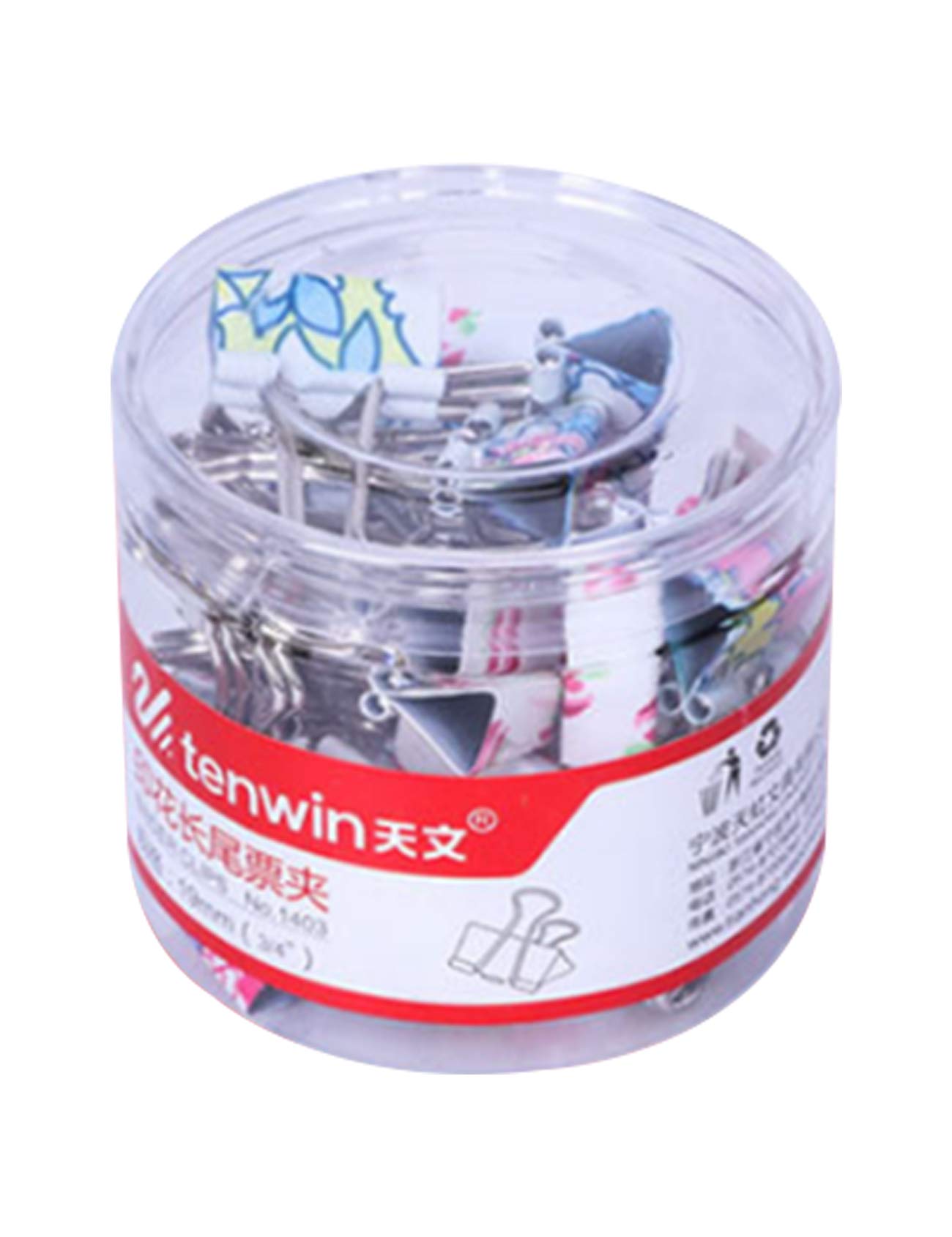 JueshanzjBinder Clips Metal Multicolor 24pcs with Box for Office School Home Picture Color 0.06 inches