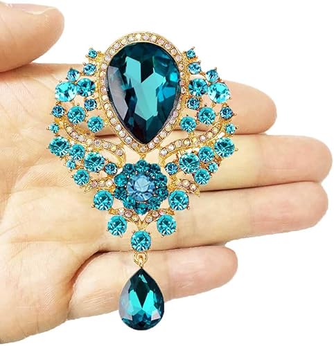 Miniatura 9 de 4 piezas de broche con gran tamaño de diamantes de imitación de cristal de joyería de moda, Cristal Diamante de imitación Resina, Sin gemas.