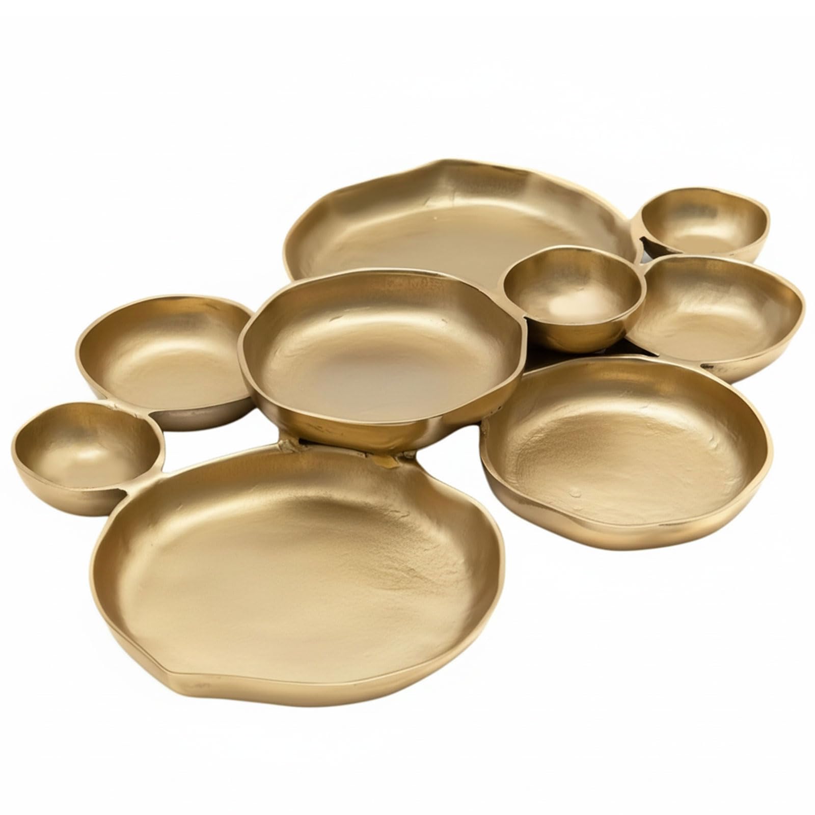 9 Grid Snack Serving Tray – Elegant Cluster Bowls for Chips, Dip & Nuts, Decorative Appetizer Holder for Entertaining, Party, Holidays & Home Kitchen