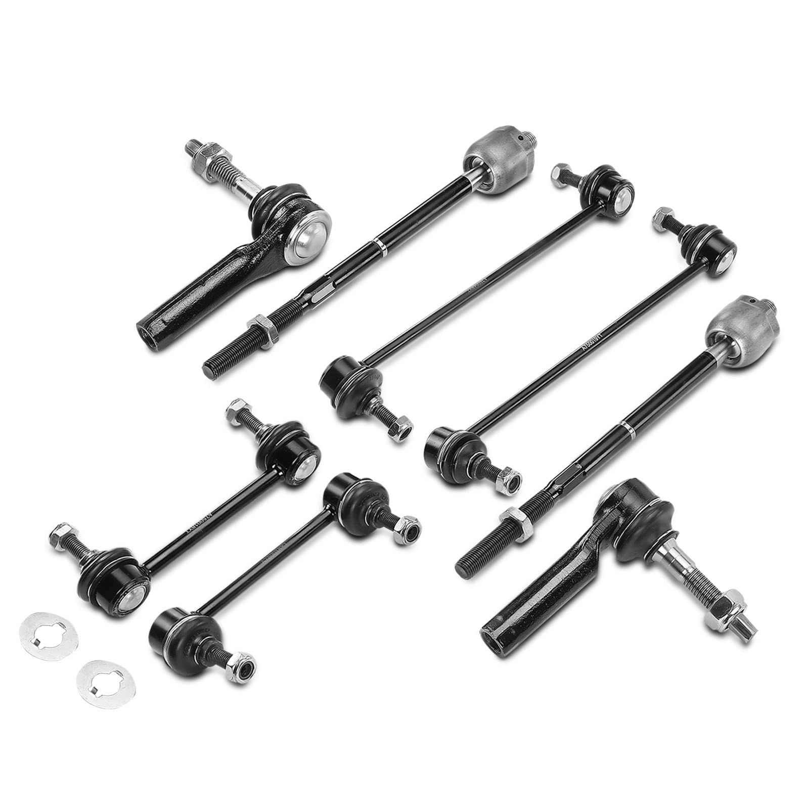 A-Premium 8Pcs Front & Rear Suspension Kit Stabilizer Bar Link, Inner Outer Tie Rod End Compatible with Ford Taurus/Taurus X 08-09, Freestyle/Five Hundred 05-07 & Mercury Montego 05-07, Sable 08-09