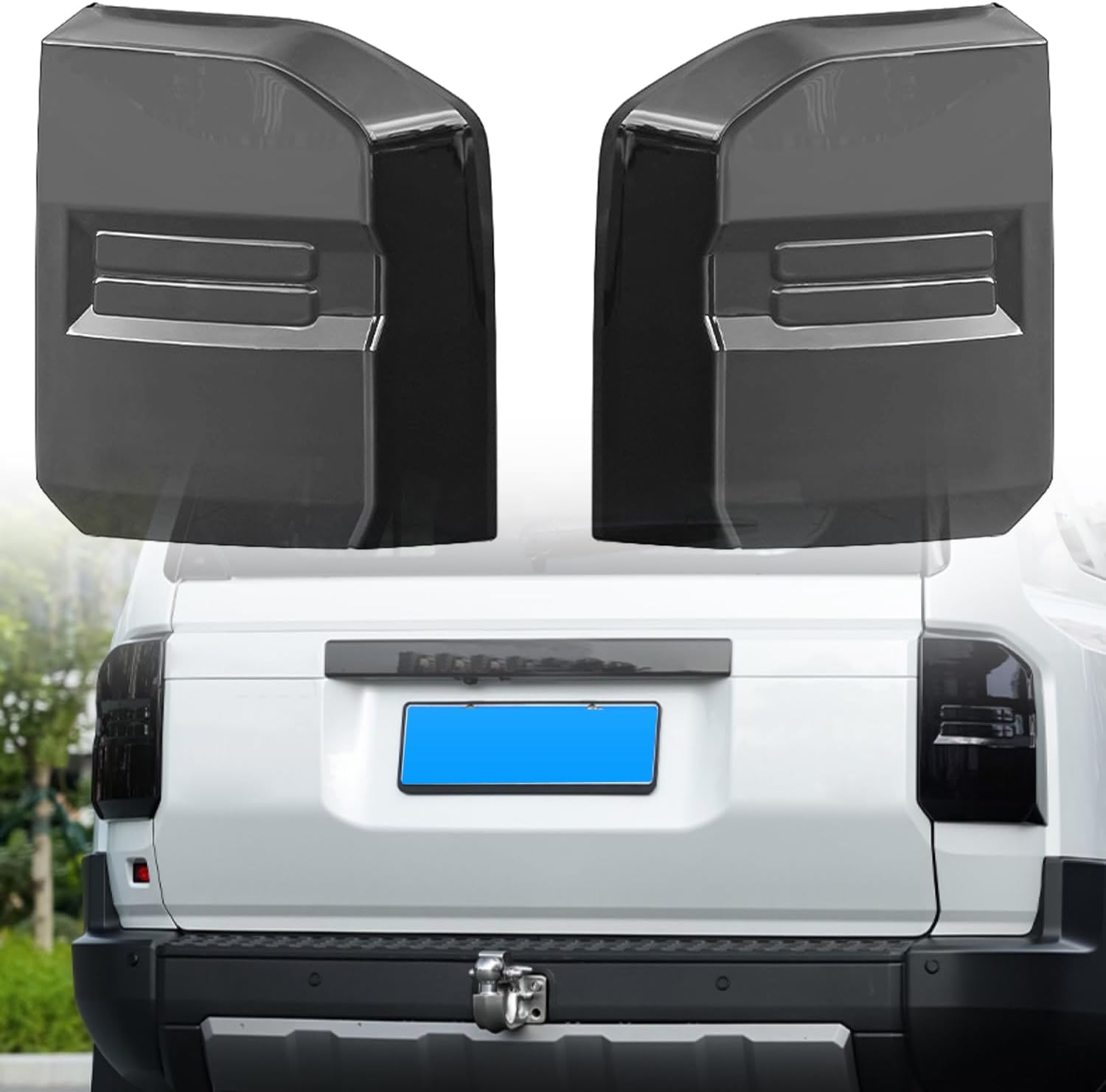 for Toyota Land Cruiser Prado LC250 J250 2024-2025 Smoked Black Tail Light Cover Trim 2pcs Car Accessories