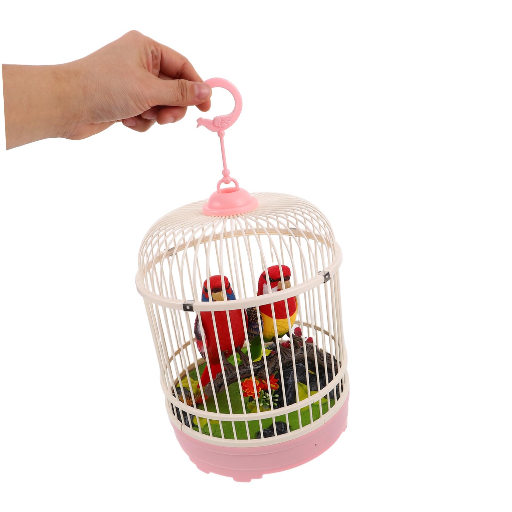 Yardwe Induktions-vogelkäfig-Spielzeug Mit Simuliertem Vogel Zwitscherndem Vogelspielzeug Hängendem Käfig Für Wellensittich Interaktivem Spielzeug Für Junge Mädchen Akustischer Bewegung u