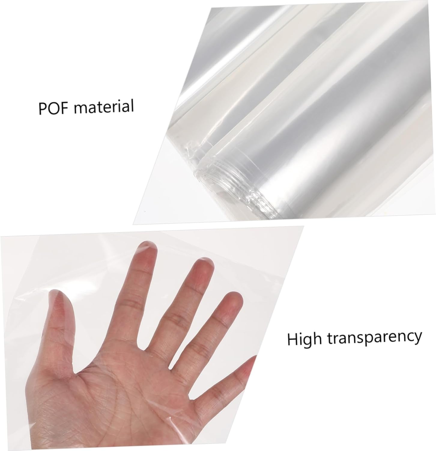 LIFKOME 200pcs POF Heat Shrink Wrap Bags Shrink Film Packaging for Food Crafts and DIY Projects