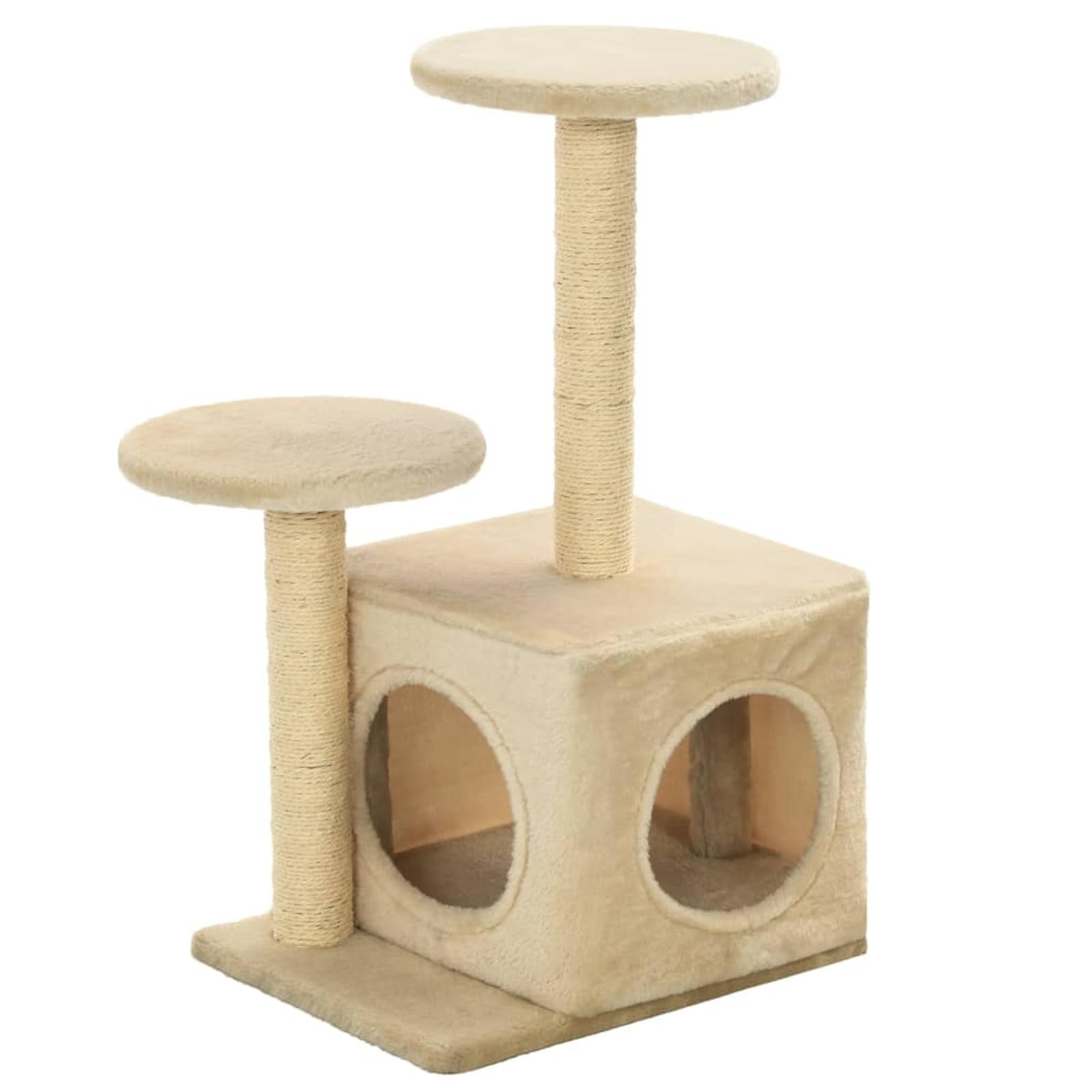 LAPOOH Rascador para Gatos con Poste de sisal, Arbol para Gatos, Gatos Accesorios, Arranhador para Gatos, Arbol Rascador Gatos, 60 cm Beige