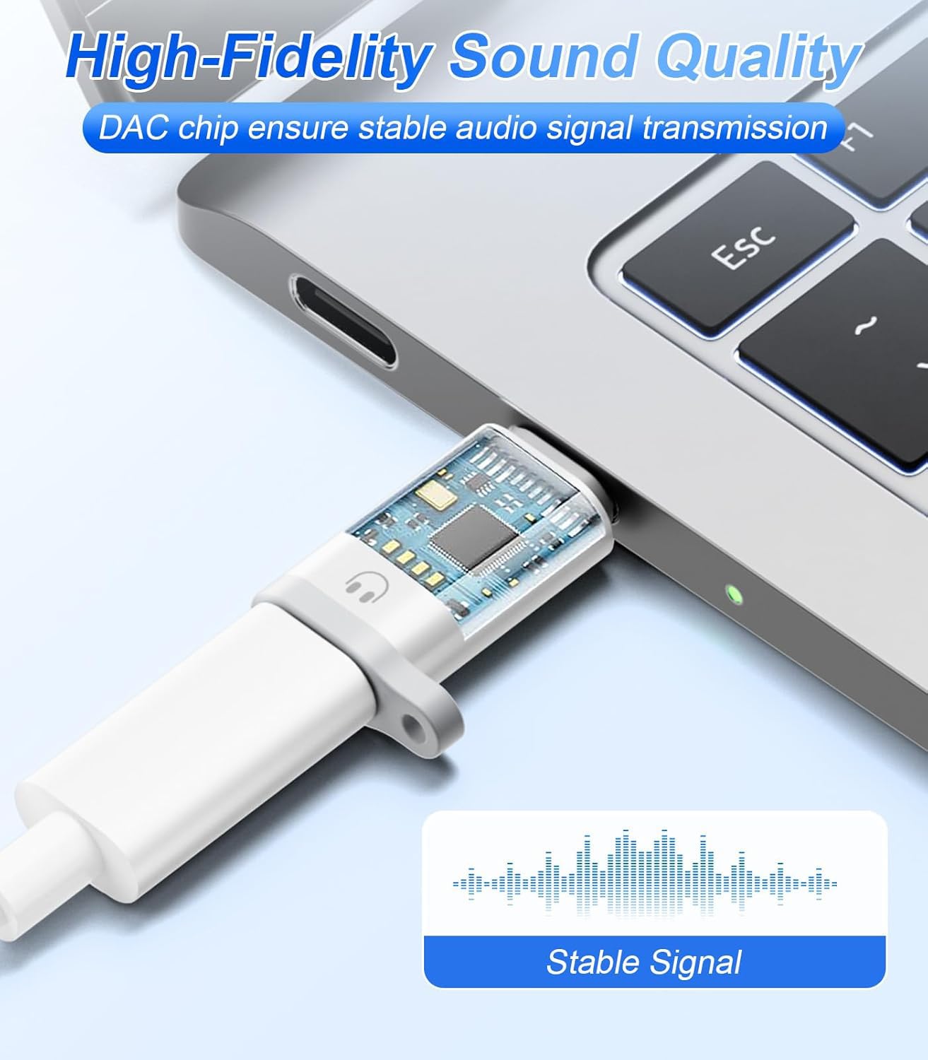 Verilux® Lighting to Type C Converter with Lanyard Holes, Type C Converter — Amazon image 4