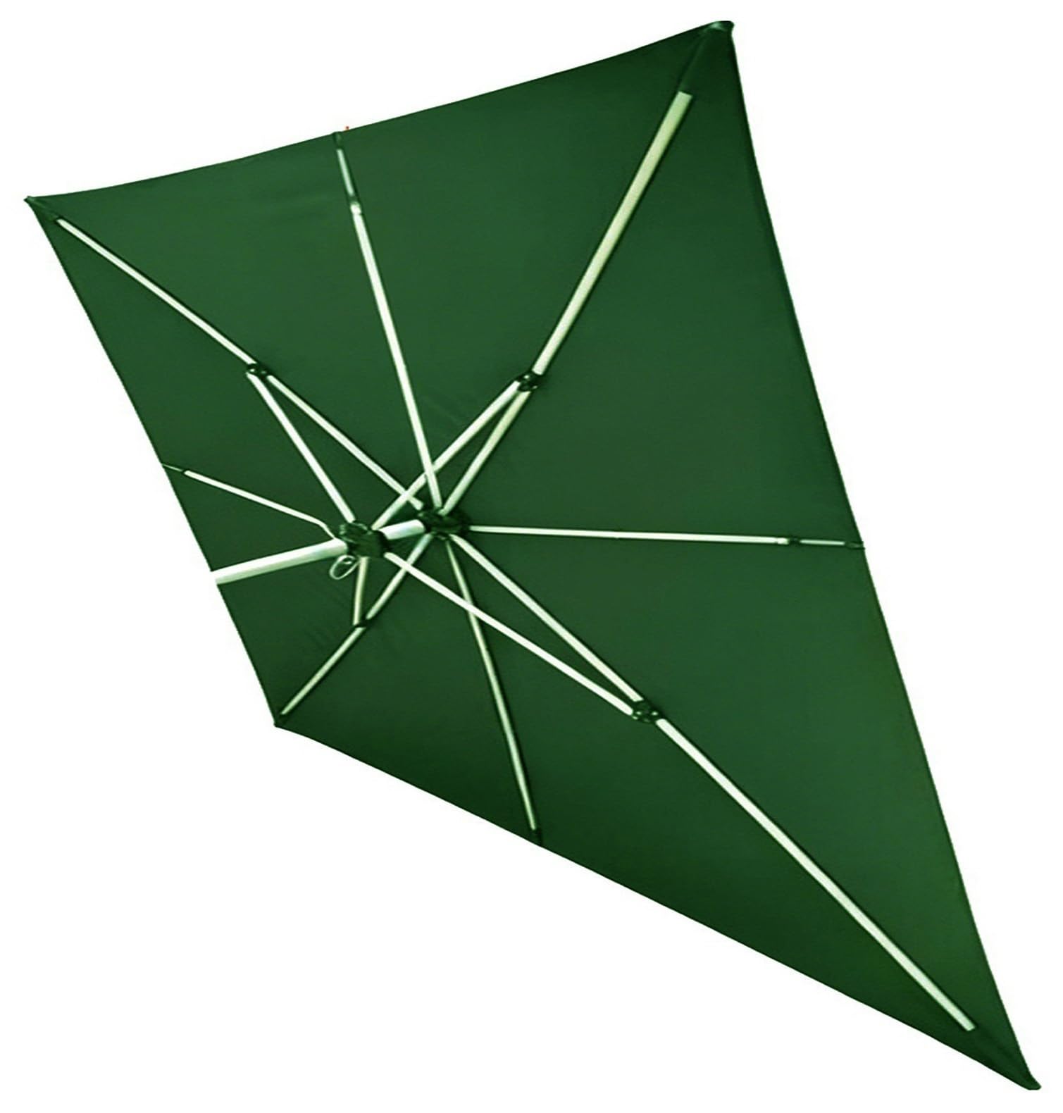 Toile de parasol carré 3x3m vert en tissu déperlant haute densité