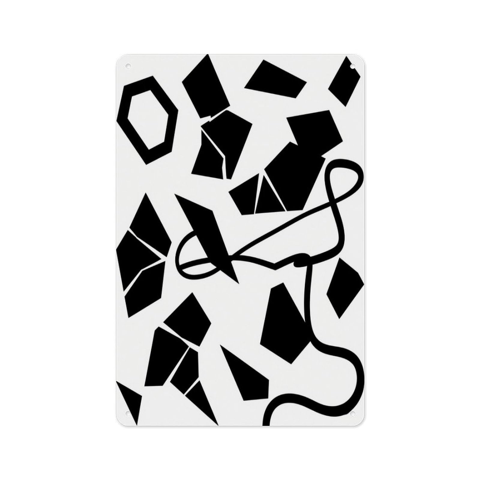 Fekiloot Style Geometry Wall Decor Metal Signs Tin Signs Poster
