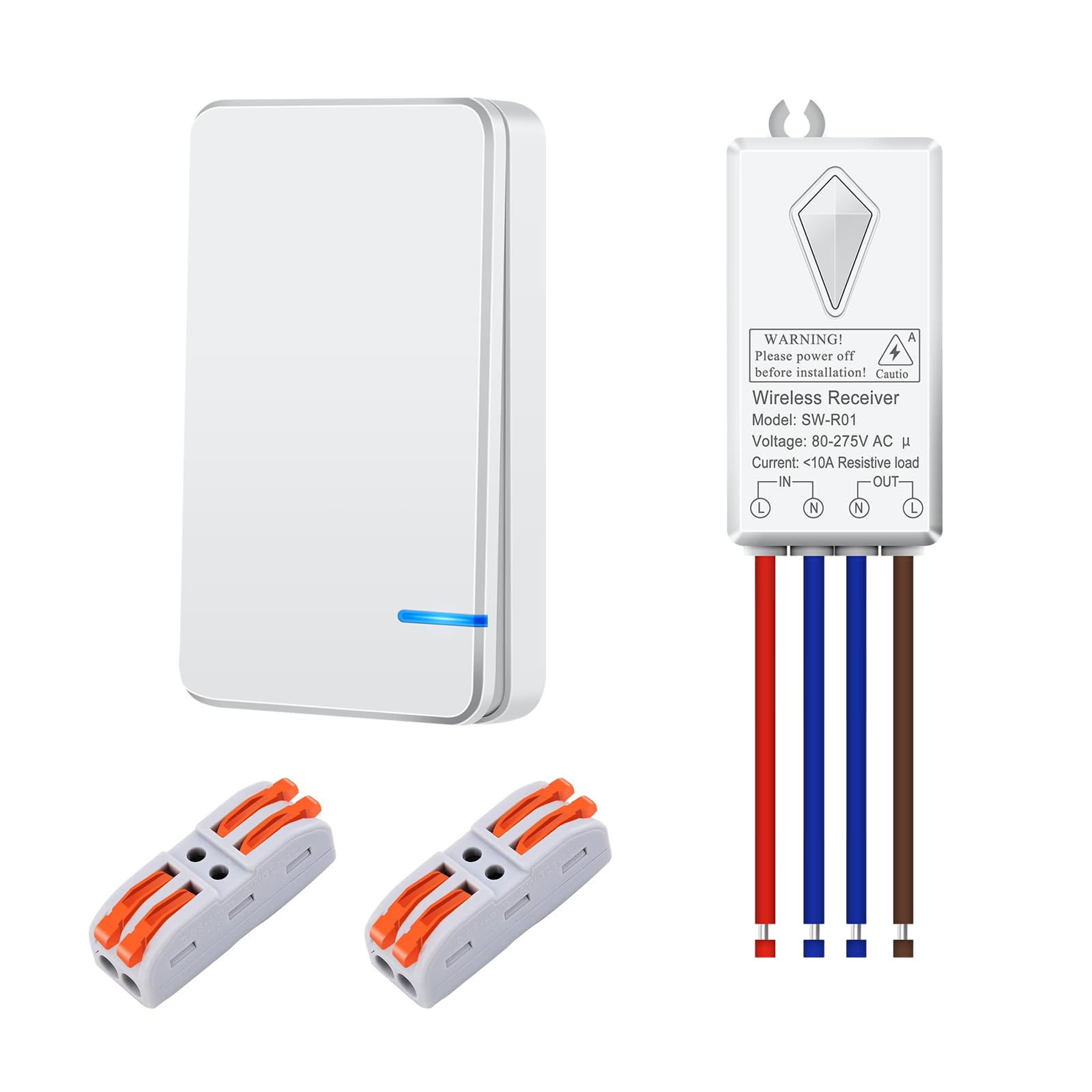 NineLeaf Wireless Light Switch and Receiver Kit, Wireless Switches