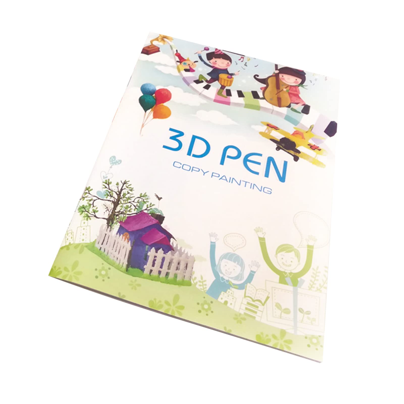 Garosa 3D Pen Stencil Book for Kids and Adults with 40 Drawing Patterns and Transparent Stencil for 3D Printing Fun