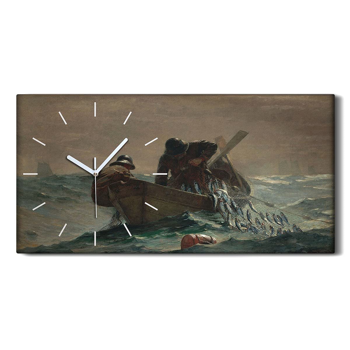 Horloge sur Toile Winslow Homer 60x30cm pour Décoration Salon