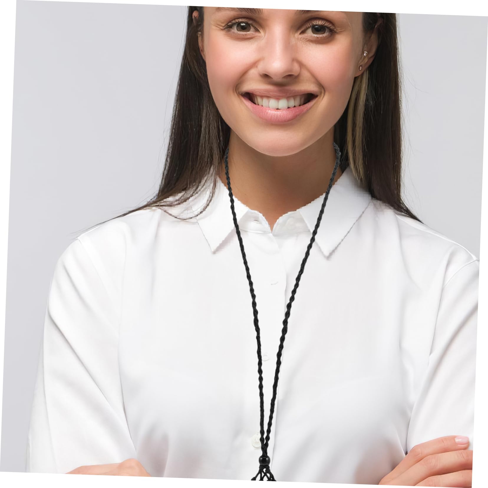 Cordino Intrecciato per Collana Pietra, Regolabile, 24 Pezzi Nero | Tessuto, Design Artigianale in Stile Etnico, per Creazione Gioielli e Occasioni Casual