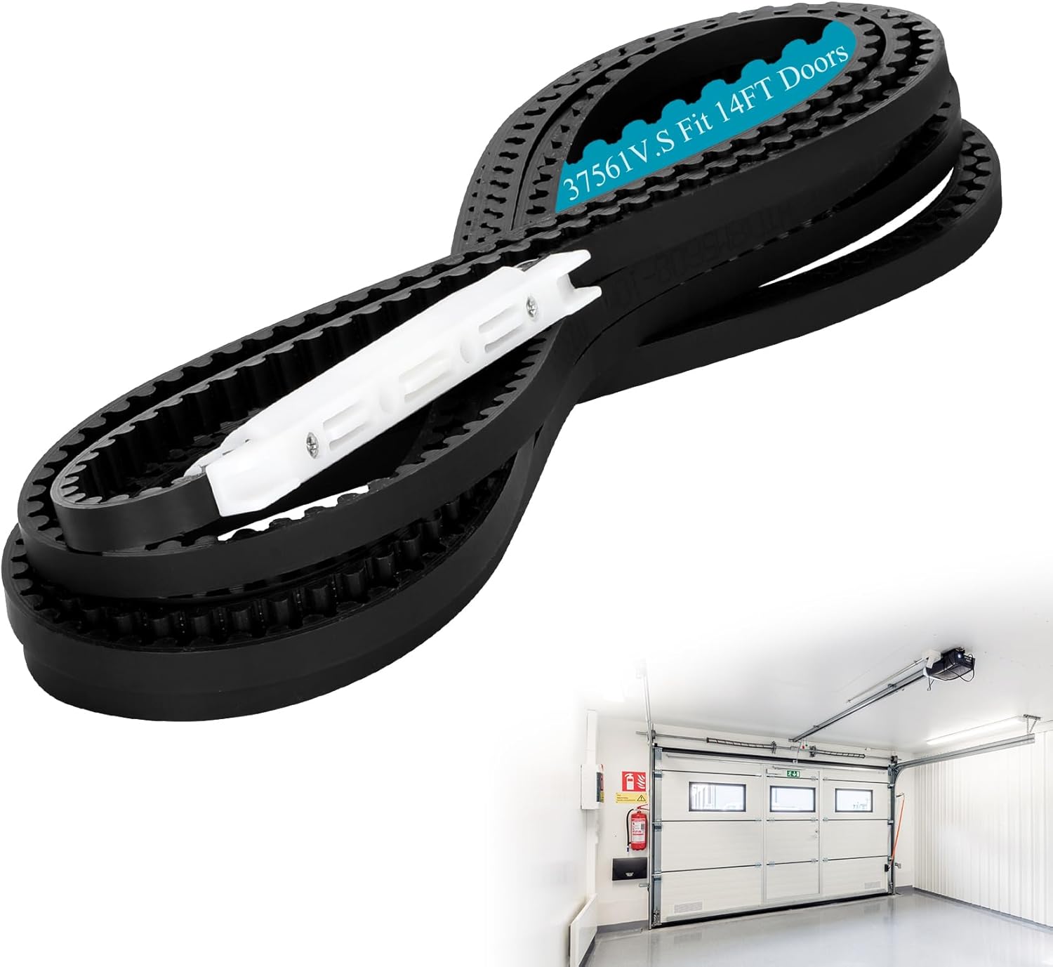 37561V.S Garage Door Opener Belt for 14 Ft High Garage Door, Compatible