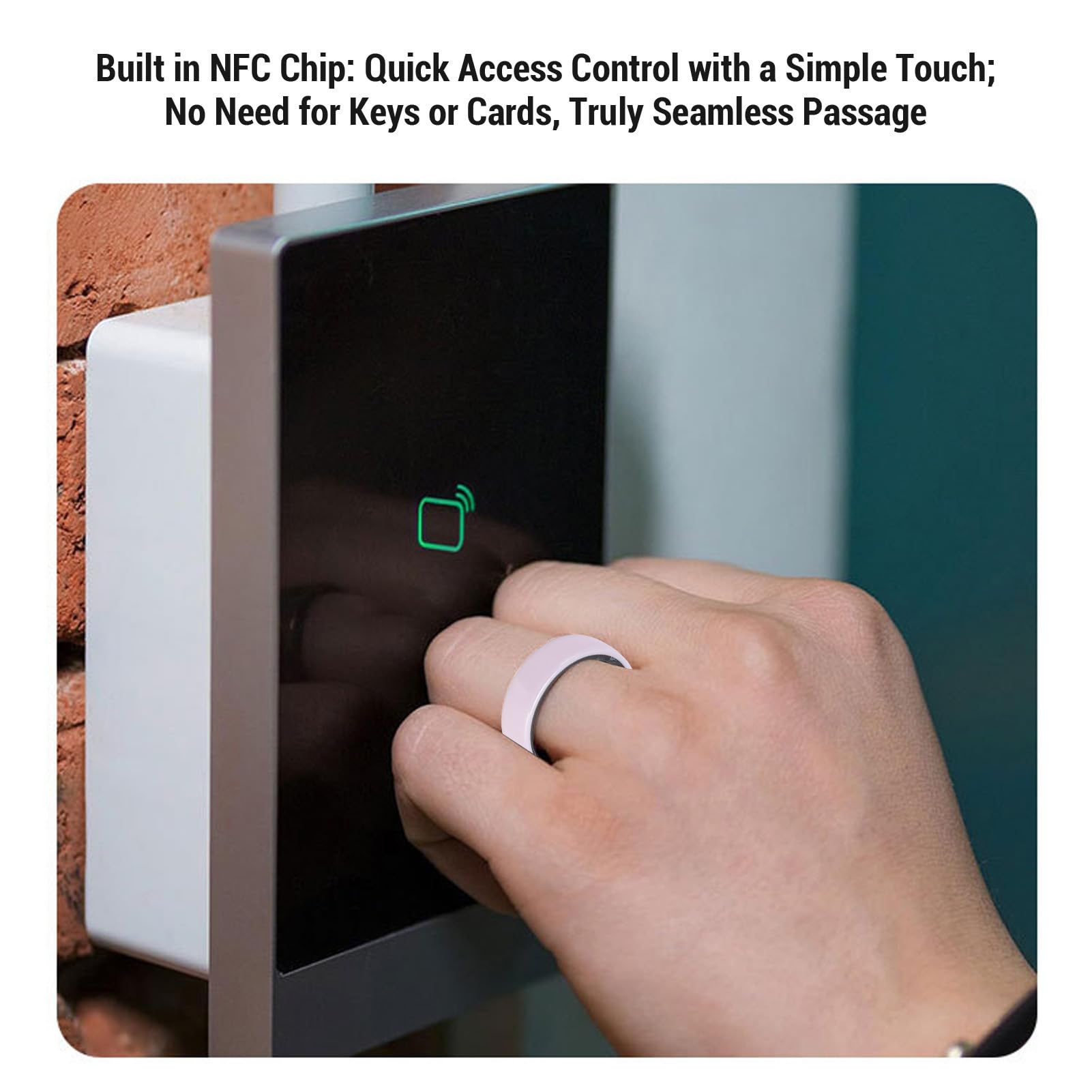 Annadue Smart Ring, Tracker Sanitario NFC per Uomo e Donna, Contapassi Magnetico Impermeabile IP68 per Fitness e Sonno