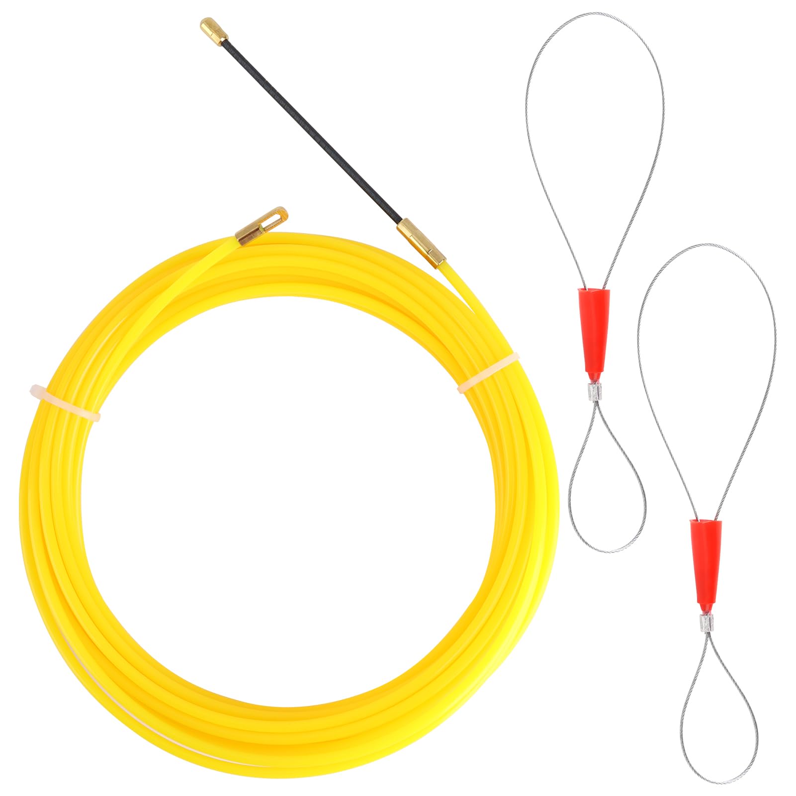 Sacacables eléctrico de 10 m, aguja para tiradores de cables de 4 mm, guía de cable flexible para pasar cables en conductos de paredes y techos, instalación eléctrica y redes, herramienta de paso de