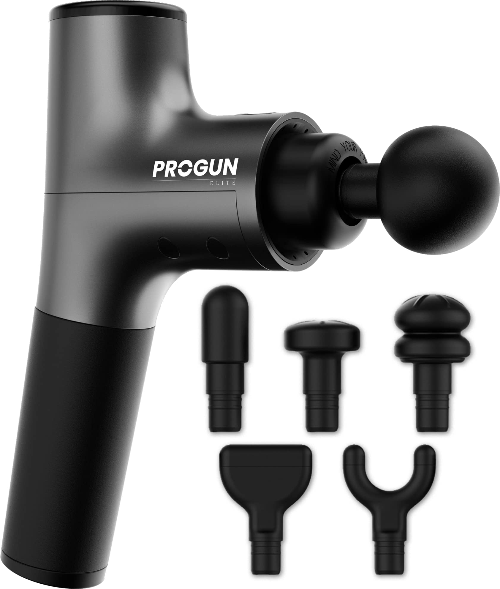 Protec Recovery Progun Elite - Deep Tissue Massage Gun, Powerful Cordless Percussion Handheld with Quiet Glide Technology for Muscle Recovery, Back Pain Relief - Professional & Home Use