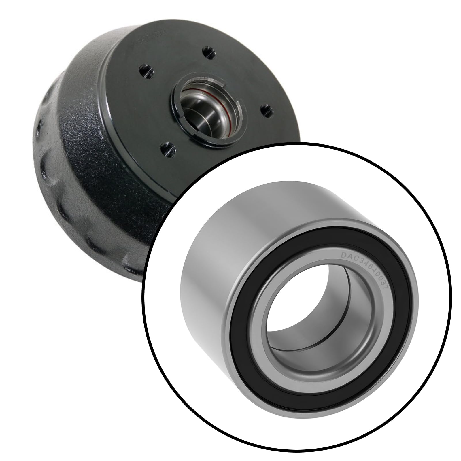 OTOTEC 1 jeu de roulements de moyeu DAC34640037 34640037 compatible avec Alko 2050 2051 236 34 x 64 x 37 mm