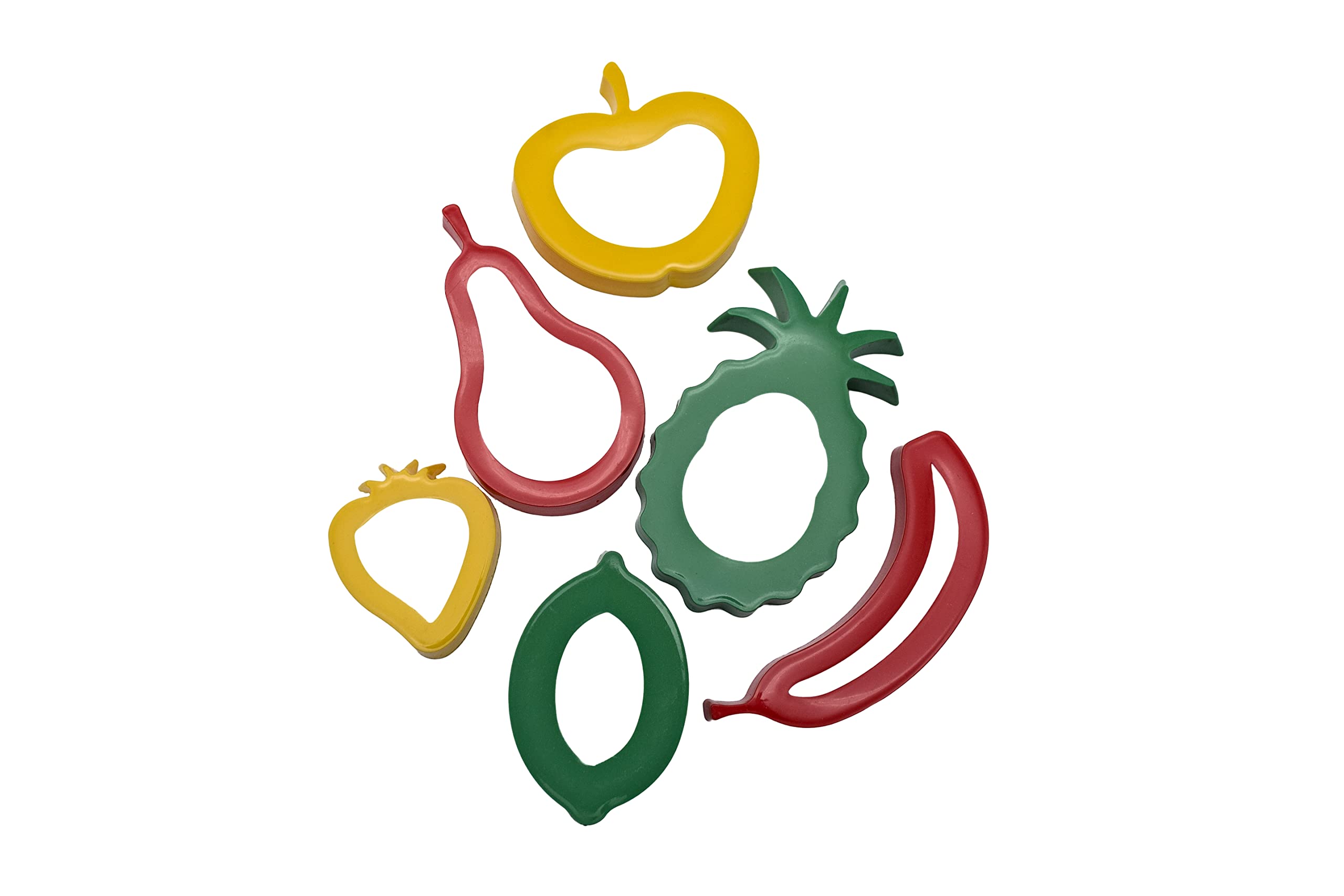Strong Plastic Cookie/Dough Cutters | Pack of 6 | Fruit Shapes