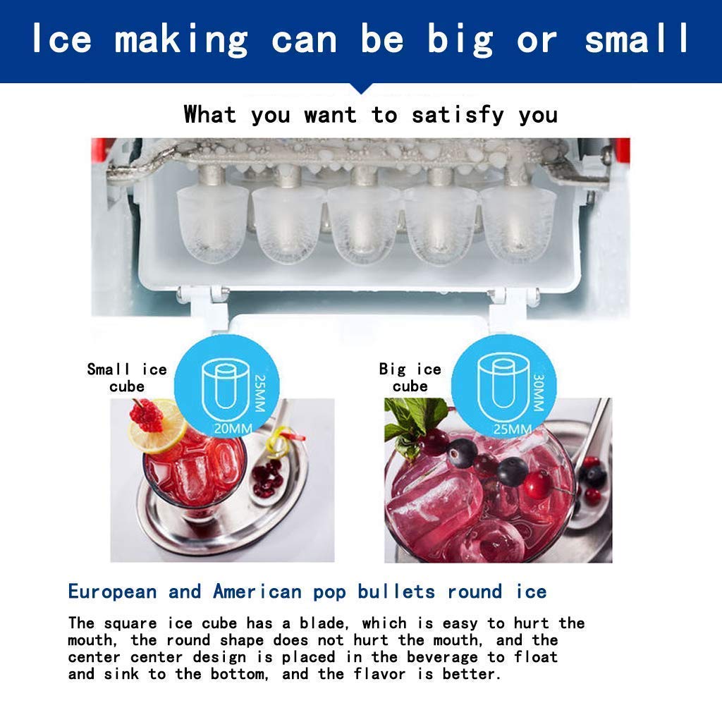 Ice Machine Stainless Steel 220v Ice Cube Maker Machine 15kg Ice Making Machine Countertop Compact Clear Ice Cubes For Kitchen Home Bars on Fridge.com - View 6