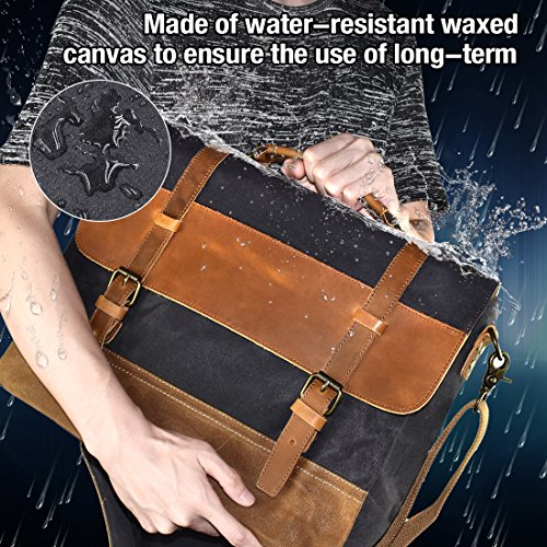 Men's 15.6 Inches Leather Laptop Bag - Image 5