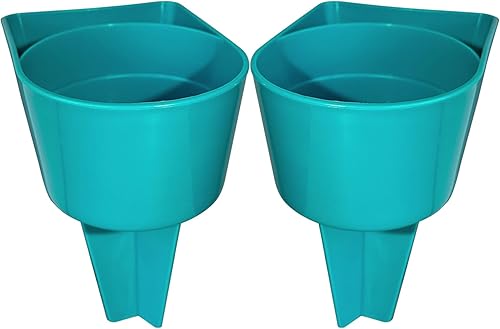 Miniatura 8 de Portavasos para la playa Home Queen con bolsillo, soporte multifuncional para arena para bebidas, teléfono, gafas de sol y llaves, accesorio de